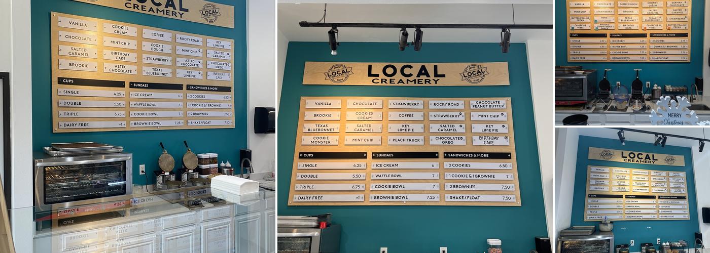 Local Creamery Menu