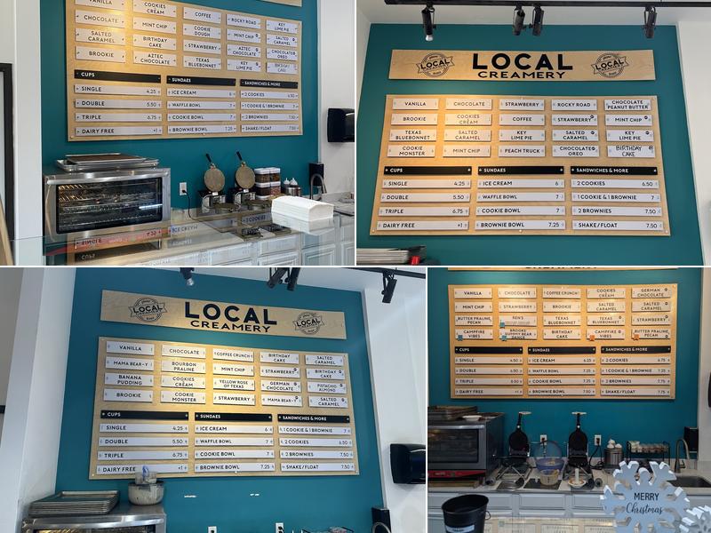 Local Creamery Menu