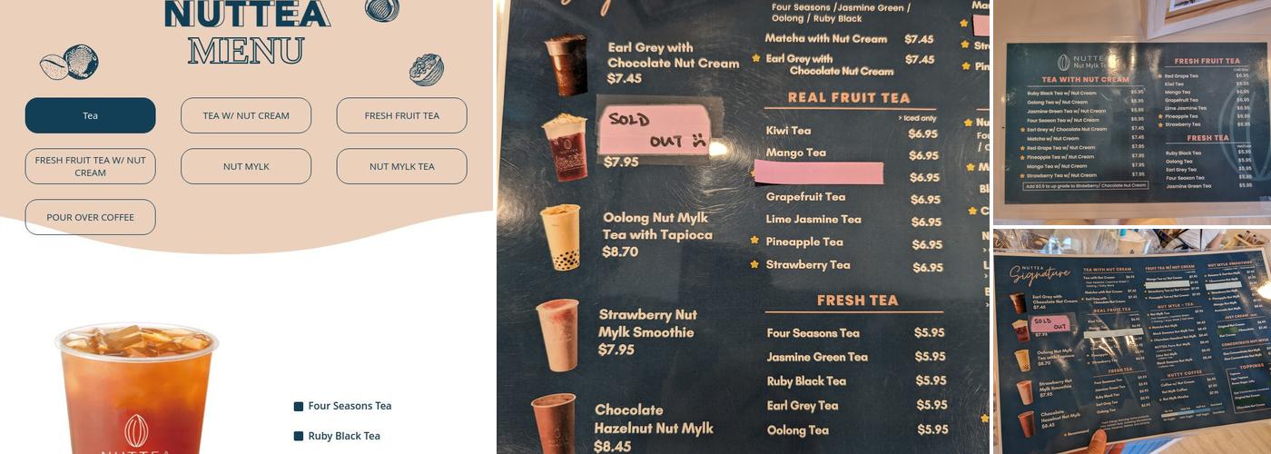 NUTTEA Menu