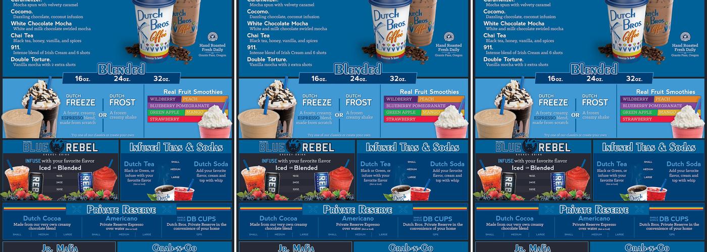 Dutch Bros Coffee Menu