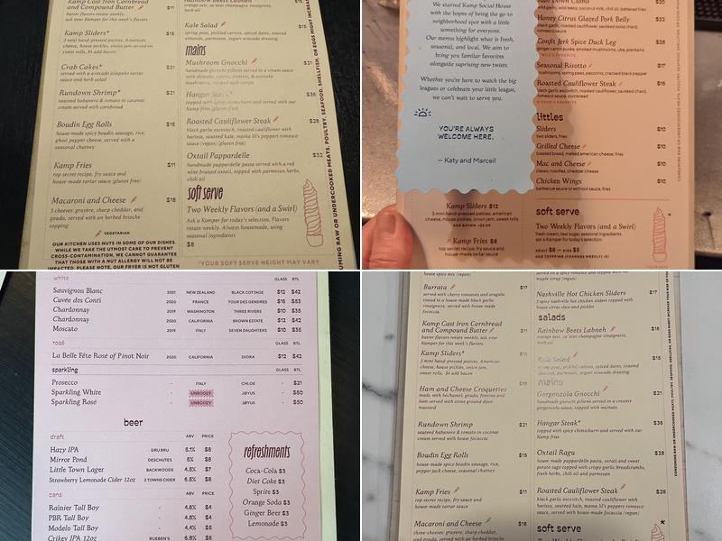 Kamp Menu