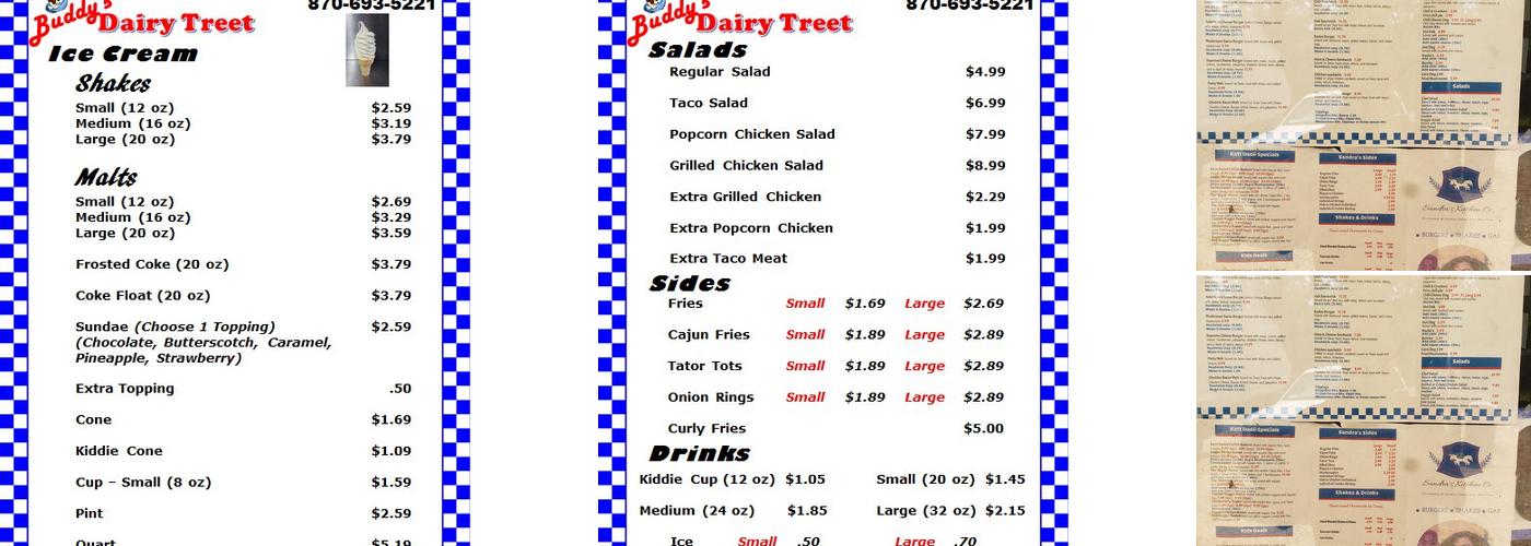 Sandra's Kitchen Co Menu
