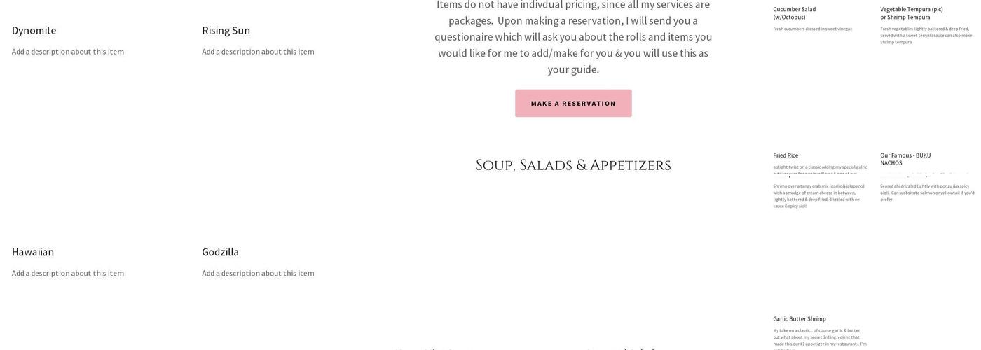 ashleysushiqueen.com Menu