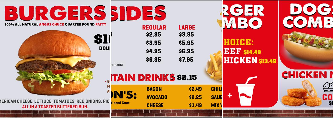 Burger Joint Menu