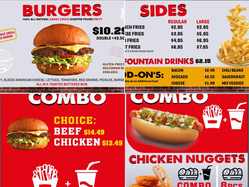 Burger Joint Menu