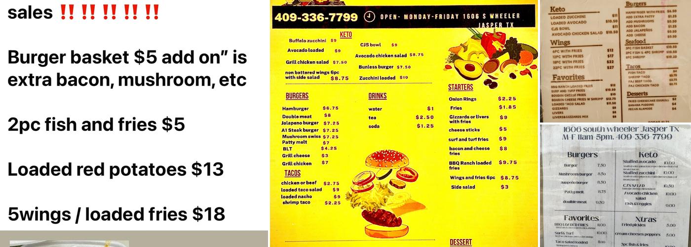 CJS PATIO Menu