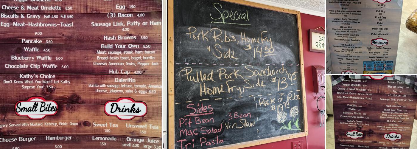 Kathy's Kitchen Menu