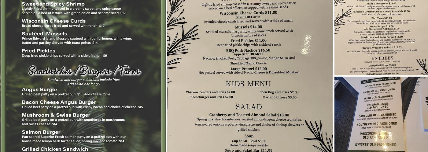 The Pines Menu