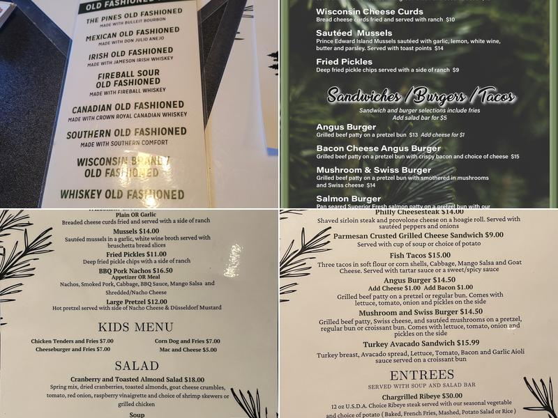 The Pines Menu