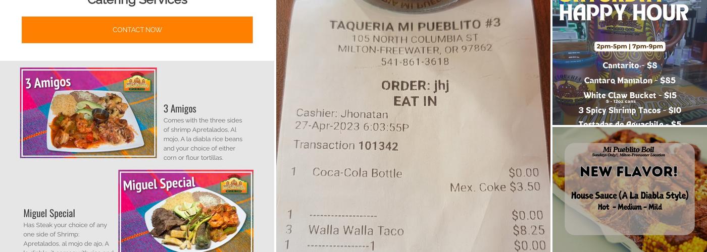 Taqueria mi pueblito Menu