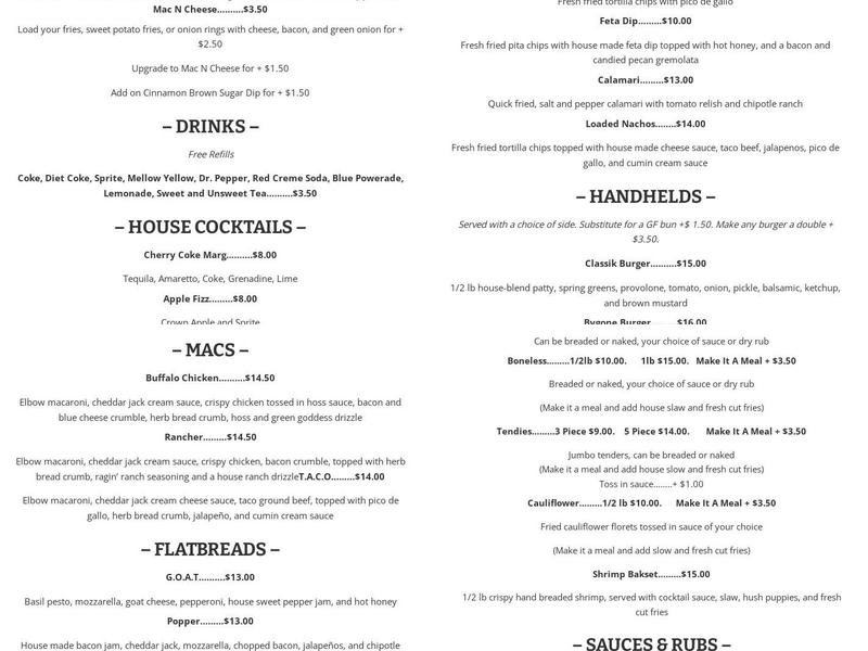 TheFeed Menu