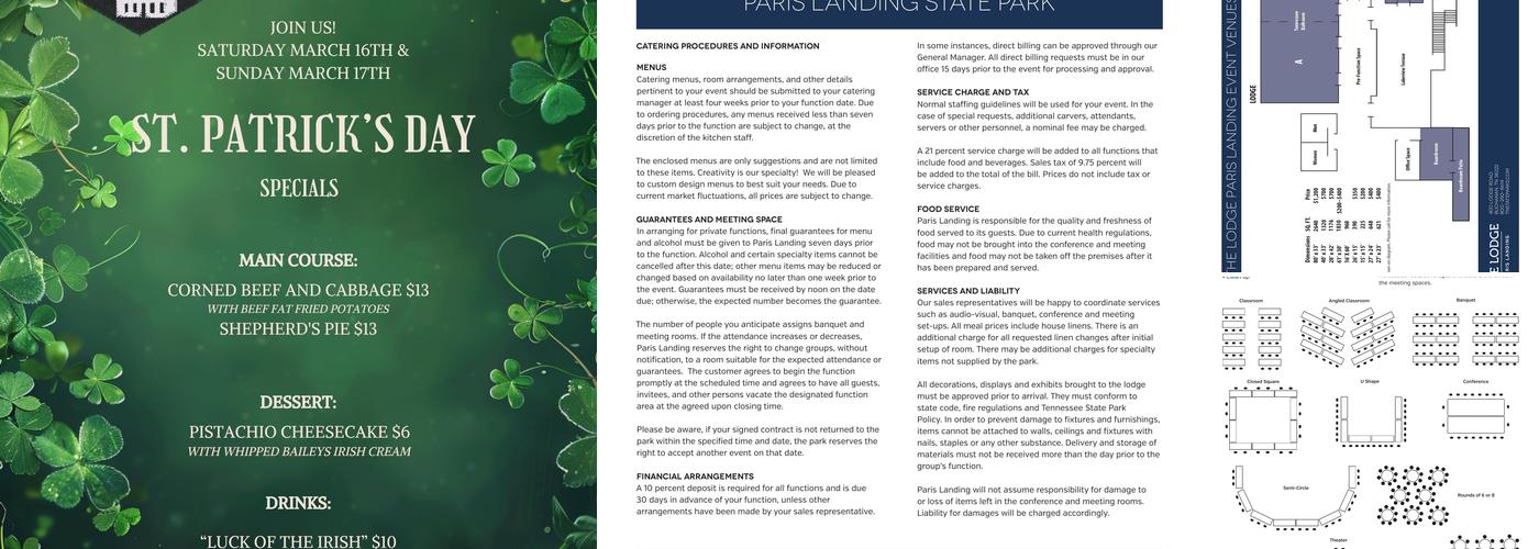 The Restaurant at Paris Landing Menu