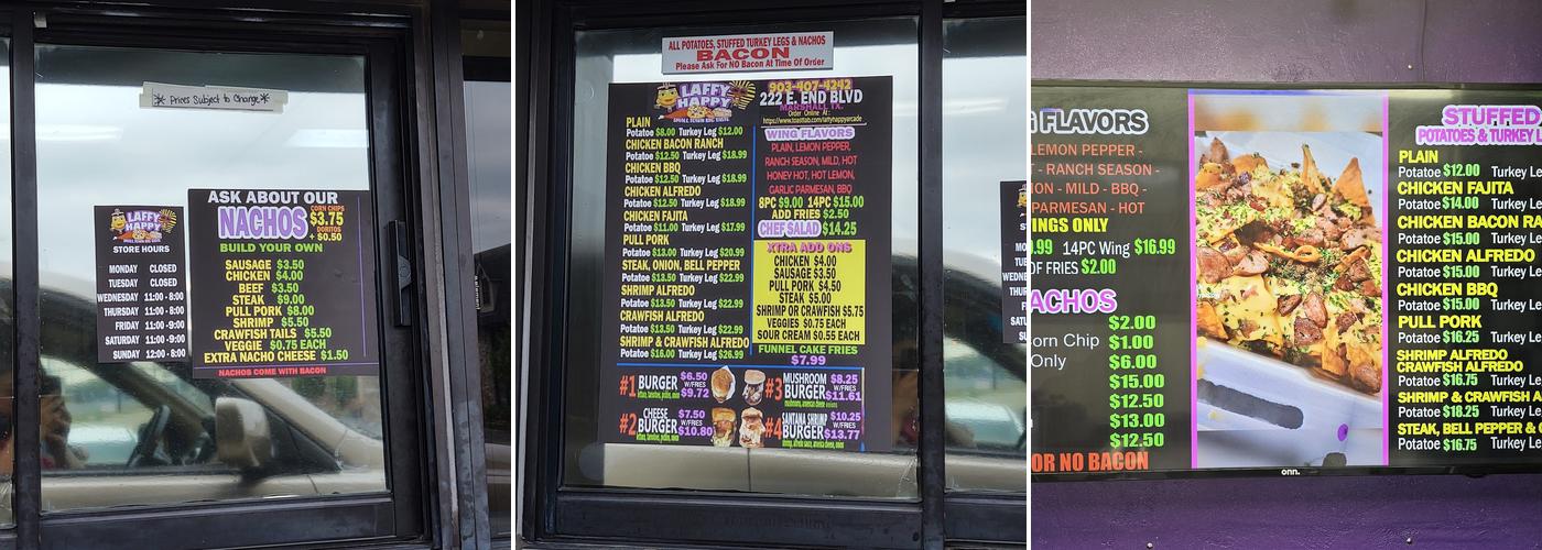 Laffy Happy Menu