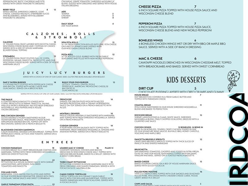 Third Coast Pizzeria Menu
