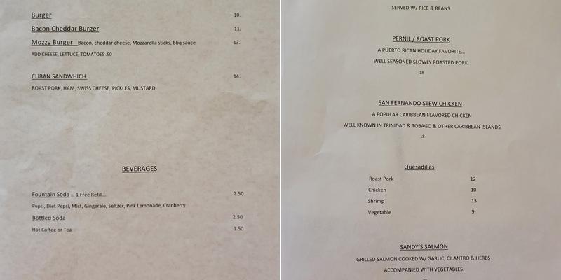 MT Nest Restaurant & Bar Menu