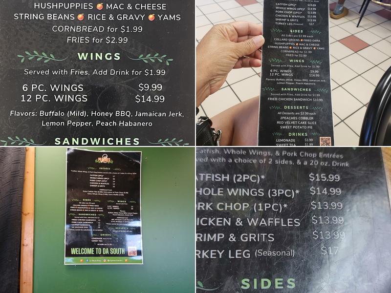 2 Peaches Menu