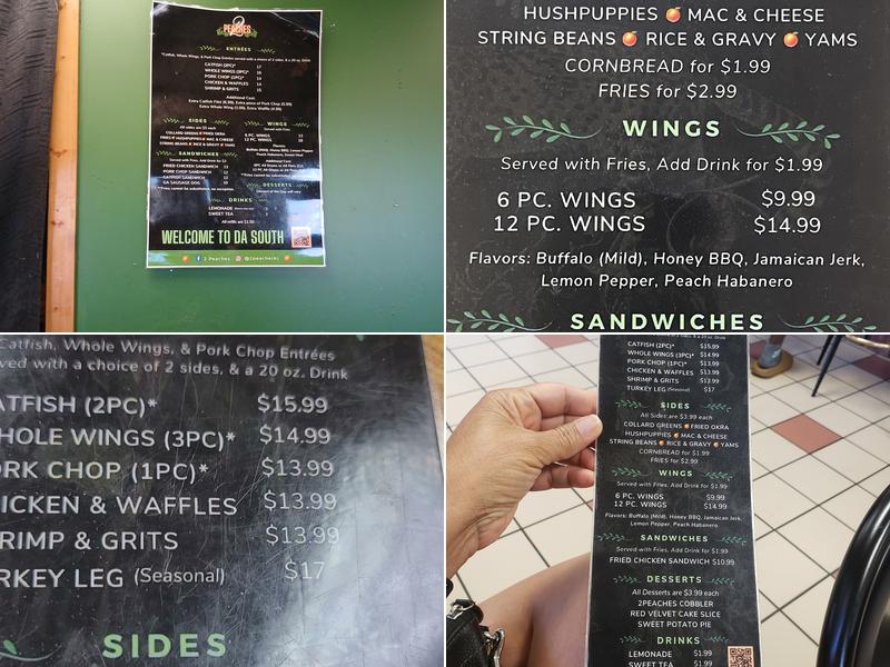 2 Peaches Menu