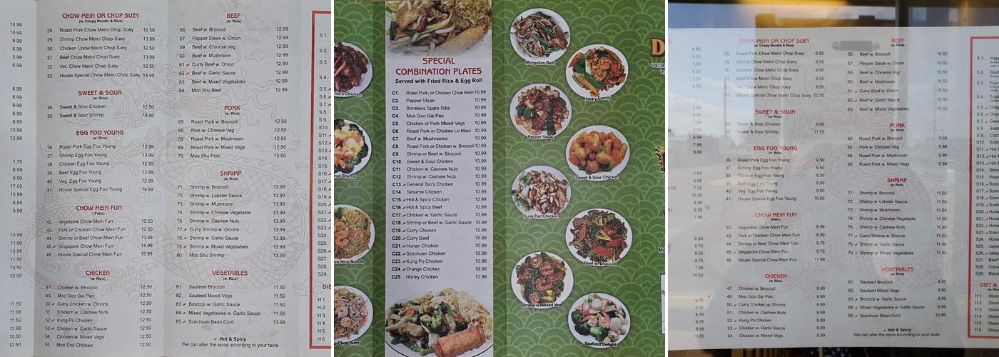 Ming Dynasty Menu