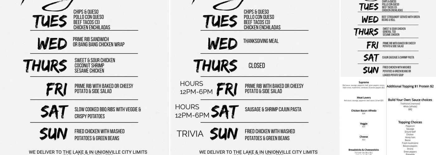 Leo's Marina Bay Restaurant Menu