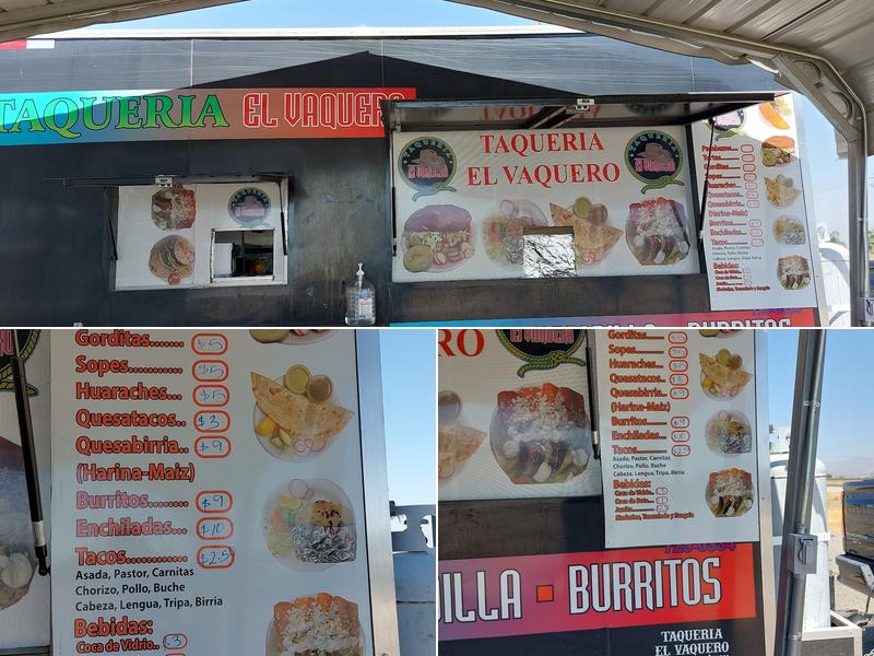 Tacos El Vaquero Menu