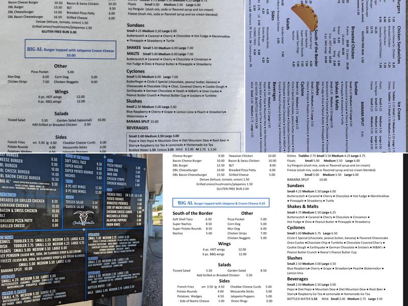 Circle E Drive-In Menu