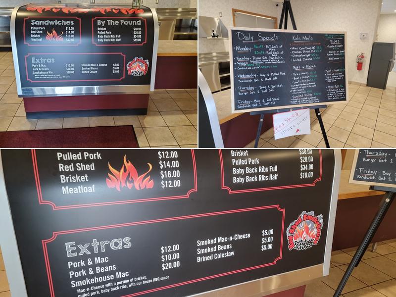 The Red Shed Smokehouse Menu