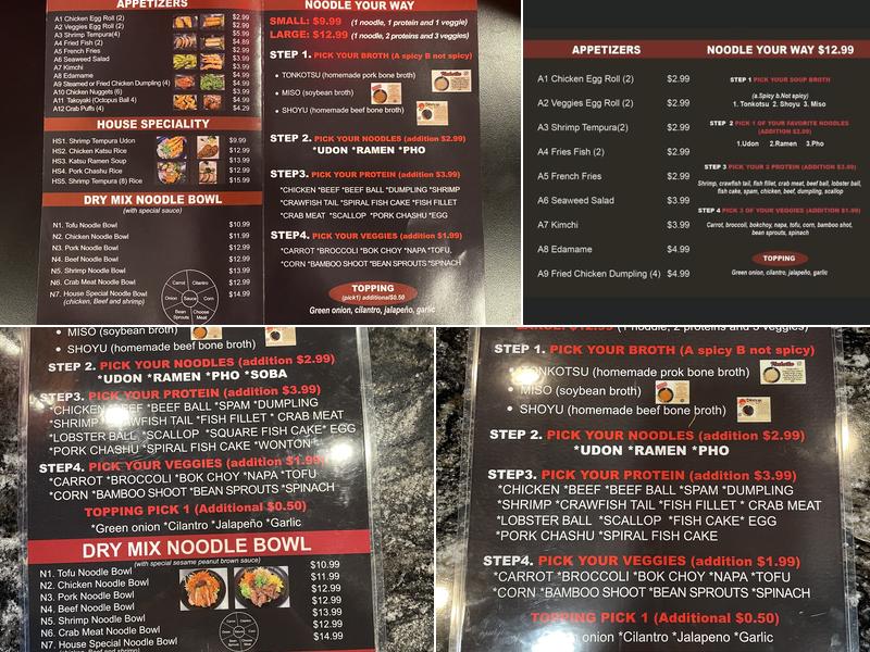 Noodle Plus Menu
