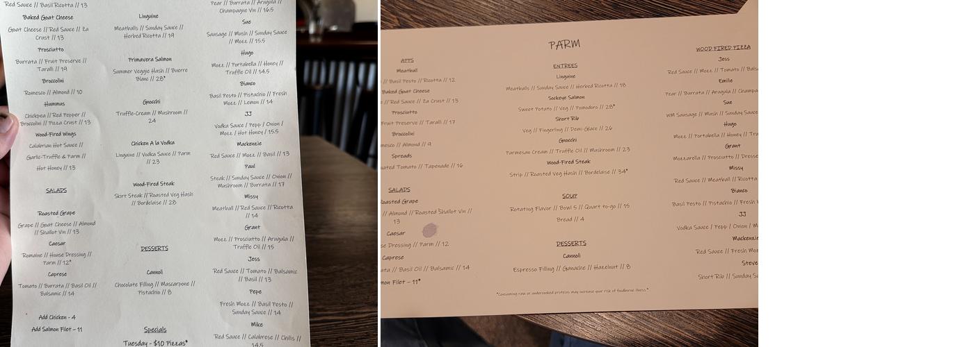 PARM Menu