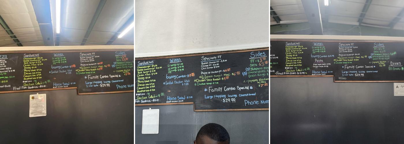 Cahoon's Pizza & Wings Menu