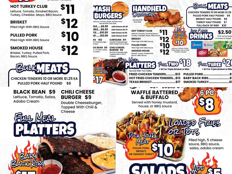 Smoked N Smashed Menu