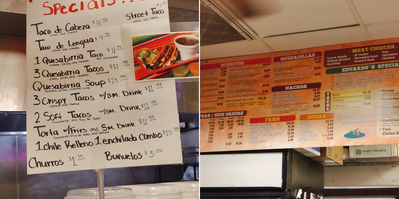 Eduardo's Taco Shop | Cave Junction Menu
