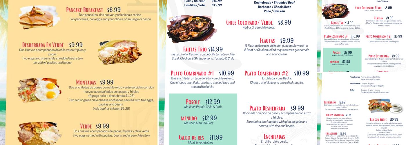 Mojito Restaurant & Bar Menu