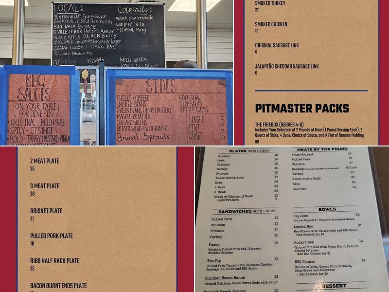 Wright's Barbecue Rogers Menu