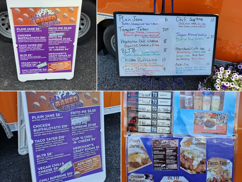 Let's Get Baked Potatoes Menu