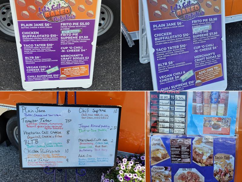 Let's Get Baked Potatoes Menu