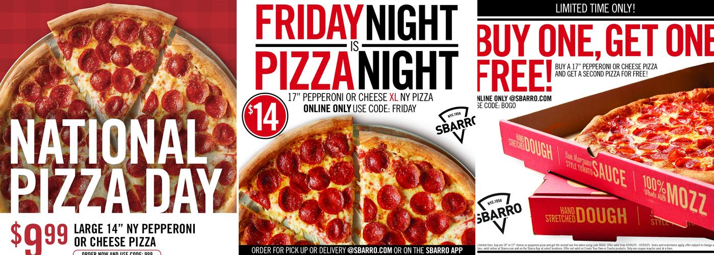 Sbarro Menu