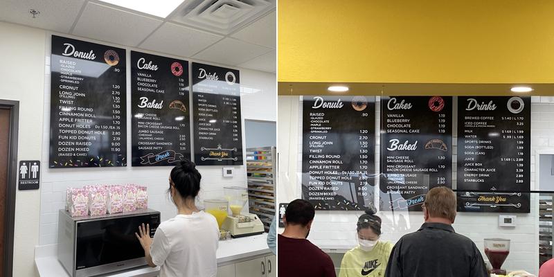 Donuts Menu