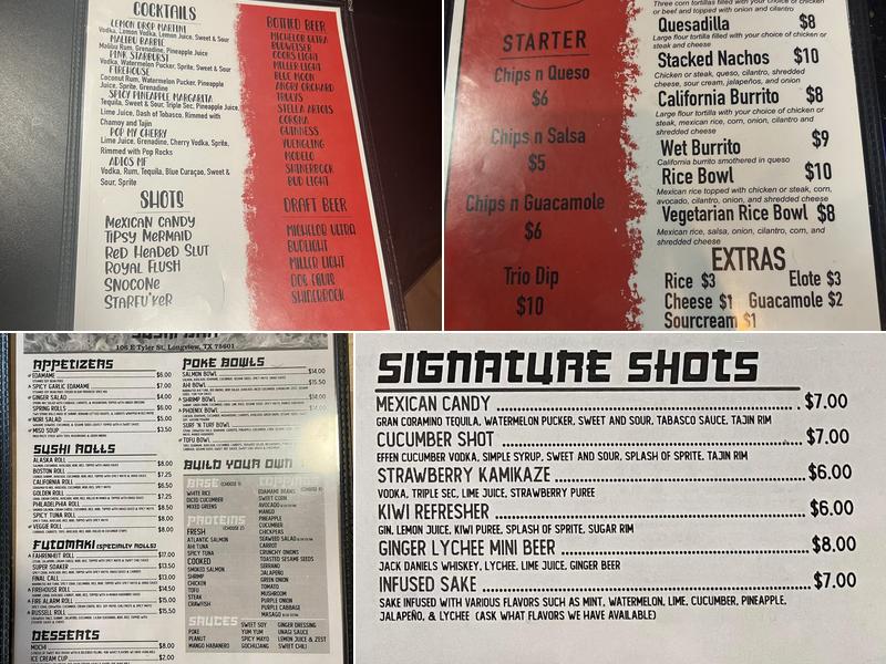 Firehouse Bar Menu