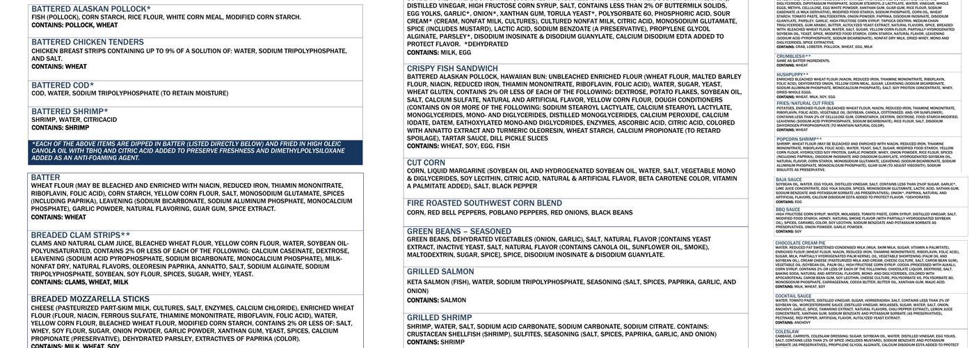 Long John Silver's | A&W (70088) Menu