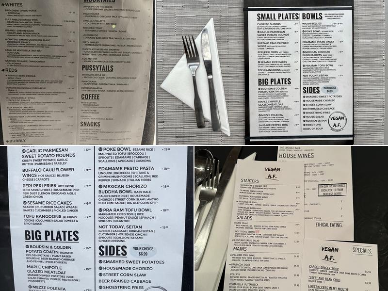 Vegan A.F. Menu