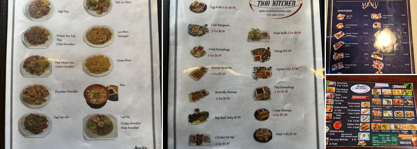 Jeab’s Thai Kitchen Menu