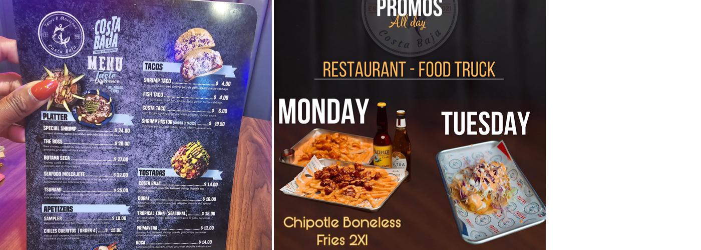 Tacos & Mariscos Costa Baja Menu