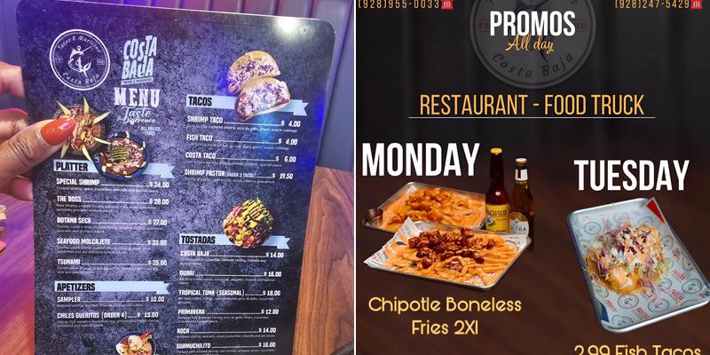 Tacos & Mariscos Costa Baja Menu