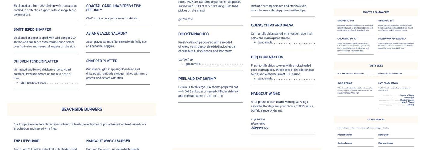 The Hangout Menu