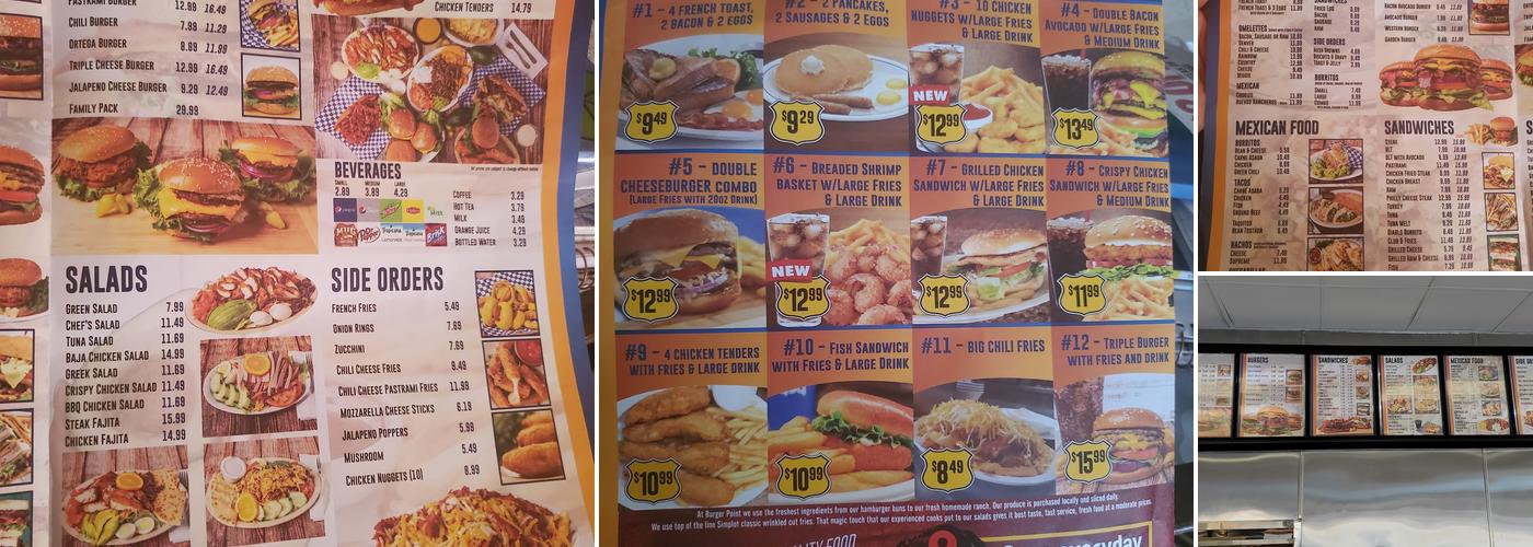 Burger Point Menu