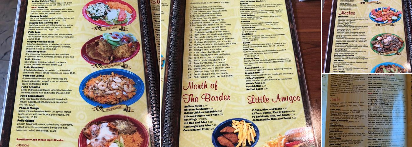 Los Maguey Menu