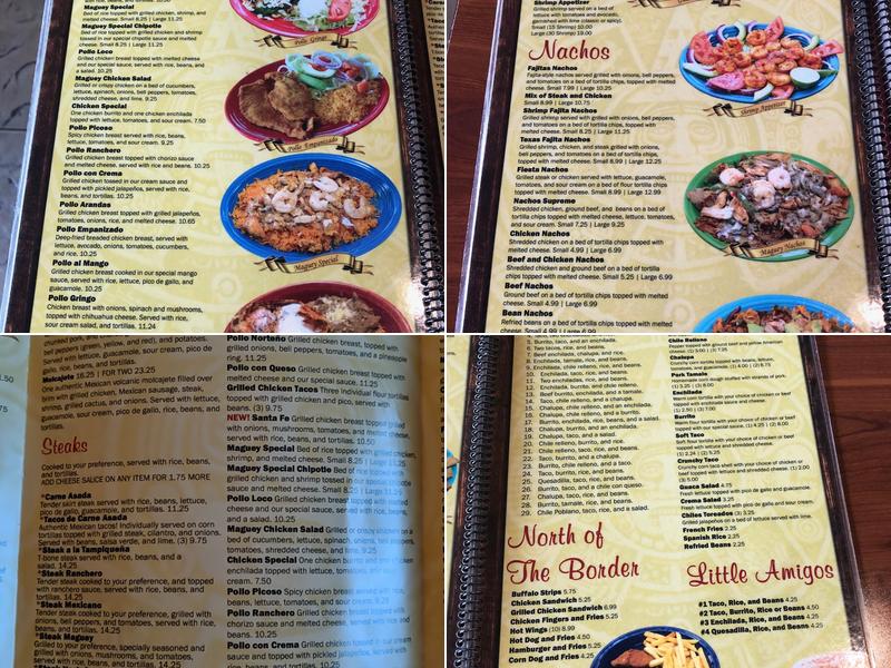 Los Maguey Menu