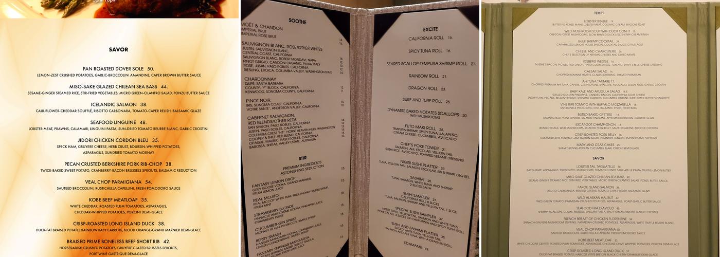 Bistro Menu
