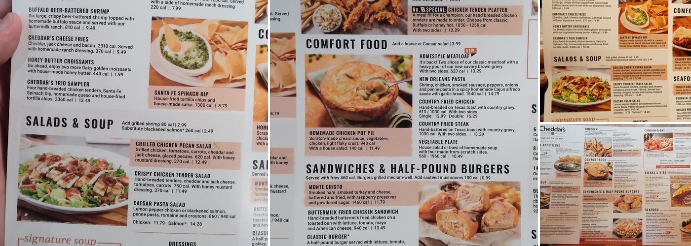Cheddar's Scratch Kitchen Menu