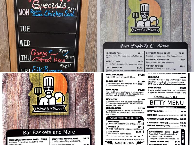 Dad's Place Menu